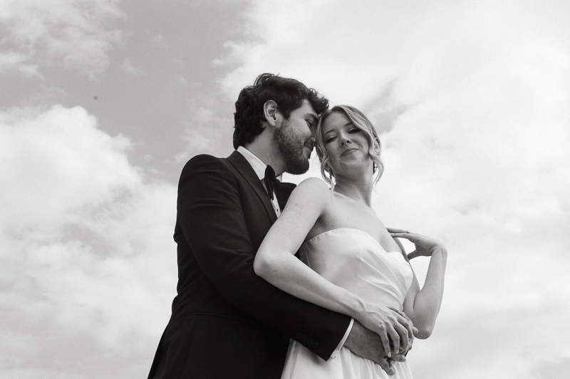 Bride and Groom shot on film in Lincoln Park in Chicago, Illinois